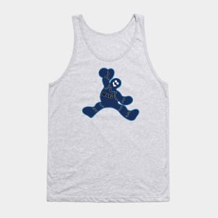 Jumping Dallas Mavericks Gingerbread Man Tank Top